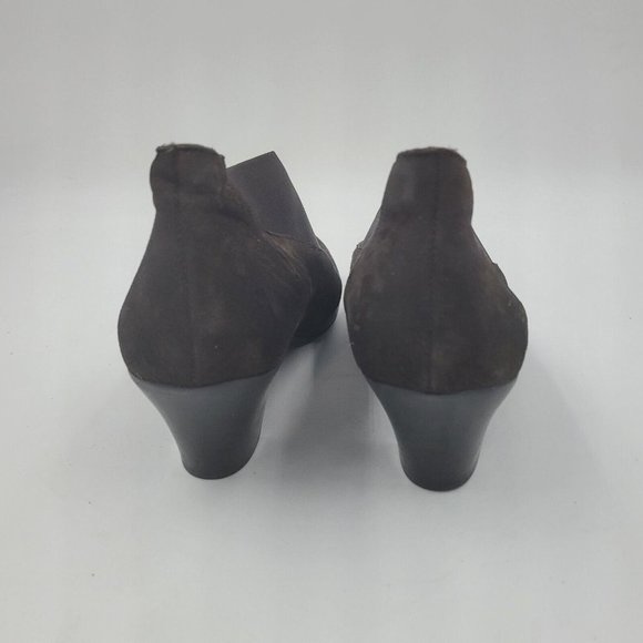 NEW Munro Francee Brown Suede V-Neck Heeled Ankle Bootie Women's Size 10M - Picture 7 of 11